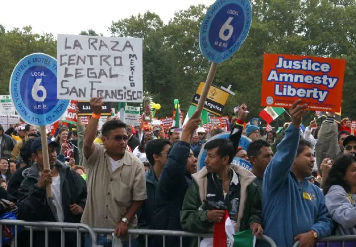 Inmigrantes han expresado sus protestas contra la política migratoria de Donald Trump. /Foto EFE
