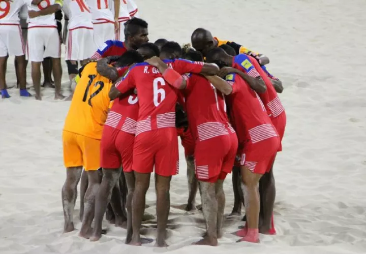 Jugadores de la selección de  Panamá declararon que les cobró factura no tener experiencia en una Copa del Mundo de Fútbol Playa. /Foto Cortesía