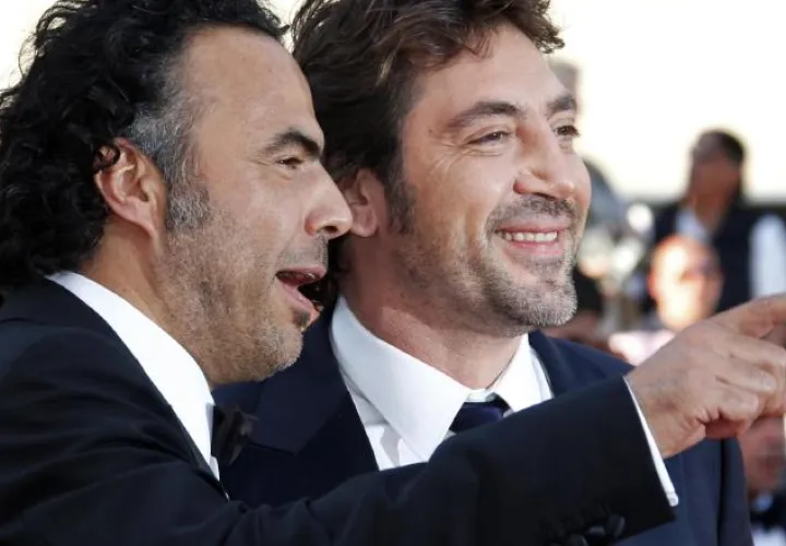 Javier Bardem y el director Alejandro Gonzalez Iñárritu.