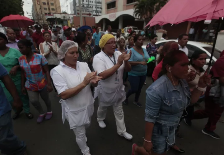 Afirmaron que no se afectó a los pacientes durante la protesta. /Foto Víctor Arosemena