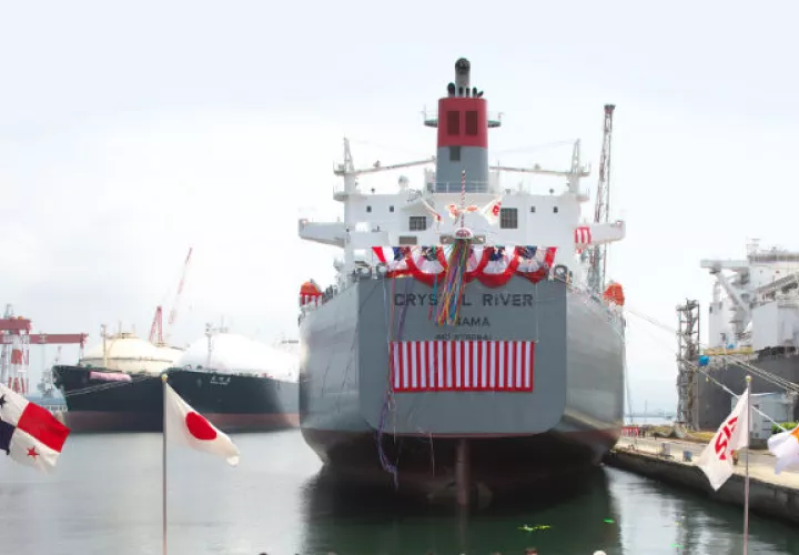 El buque es un tanquero diseñado para transportar Gas de Petroleo Liquificado. Foto/Cortesía de la AMP