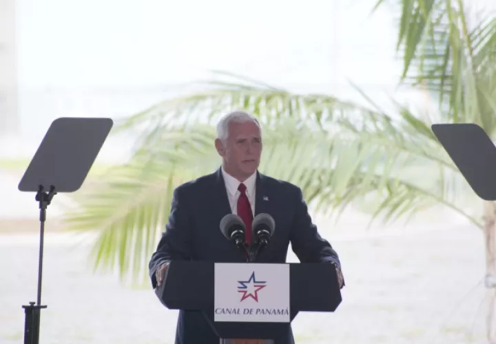 Pence agradeció apoyo de Panamá en lucha contra el terrorismo. Archivo