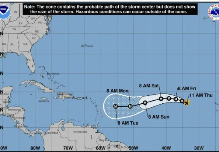 Gráfica que muestra dirección del huracán Irma. EFE
