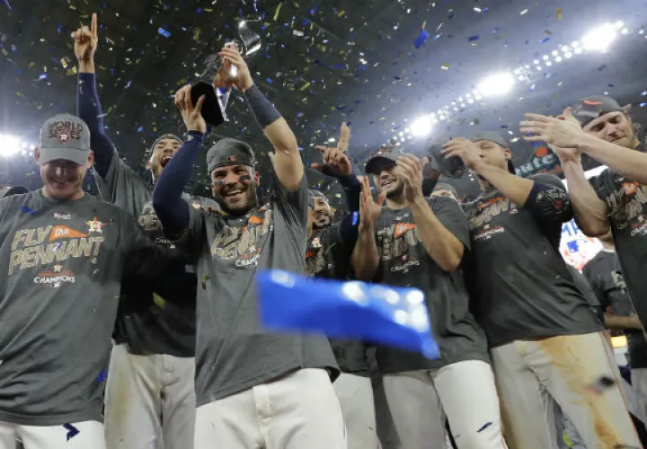 Astros celebran el campeonato. Foto:AP