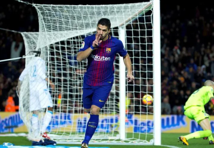 Luis Suárez anotó doblete al Deportivo La Coruña. /Foto EFE