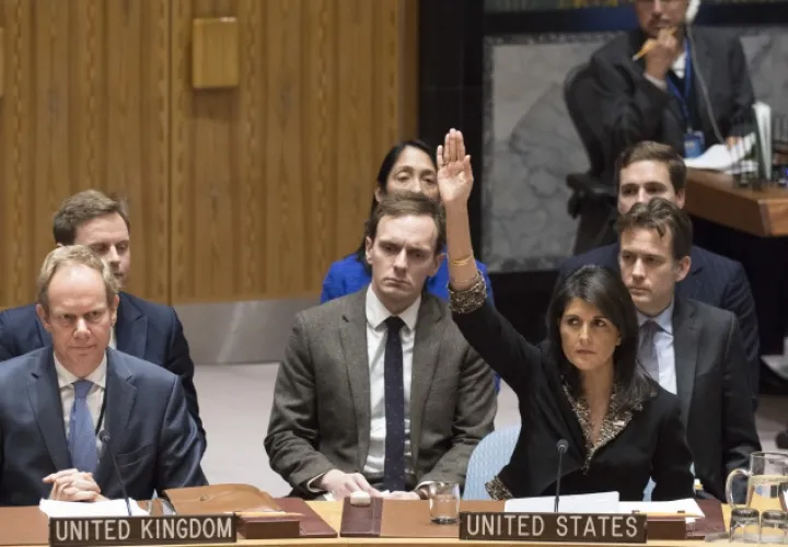 Embajadora estadounidense ante la ONU, Nikki Haley. /Foto AP