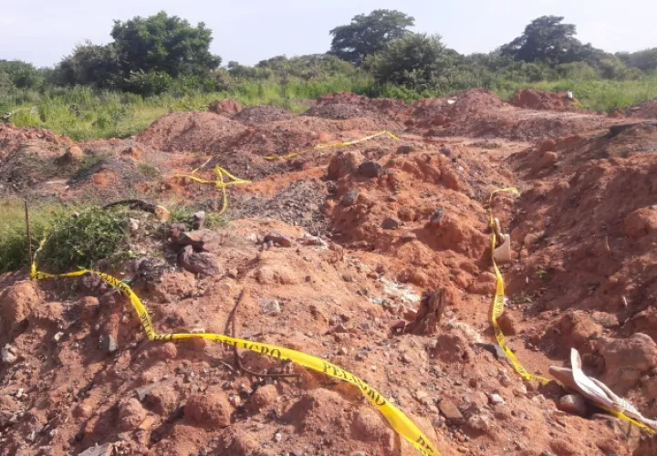 En este lugar en Río Hato un trabajador encontró el cuerpo descuartizado. /Foto Elena Valdez.