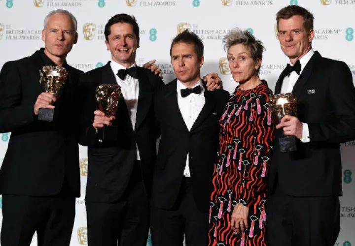 Equipo de la película 'Tres anuncios por un crimen'. Foto: EFE
