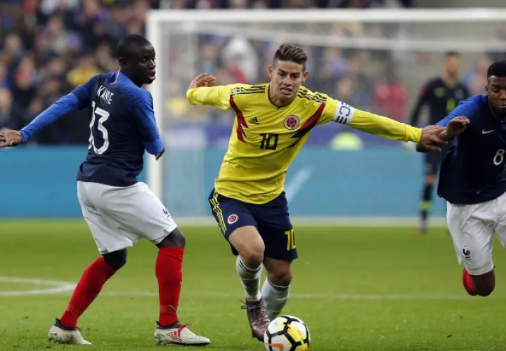 James Rodríguez fue protagonista en el amistoso de ayer. AP