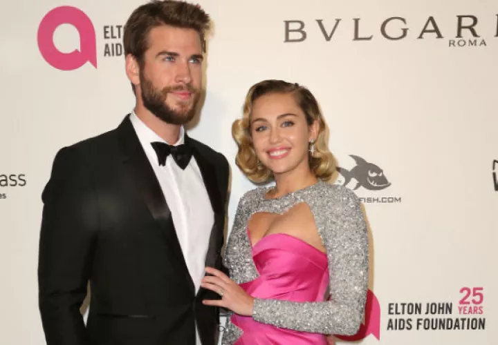 Miley y Liam. Foto: AP