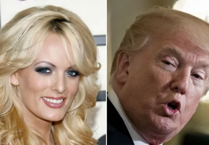 Stormy Daniels y Donald Trump. Foto: EFE