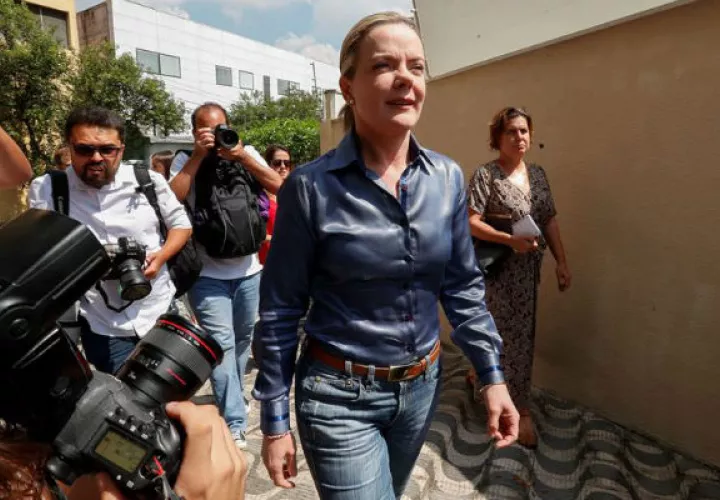La senadora y presidenta del Partido de los Trabajadores, Gleisi Hoffmann. Foto: EFE