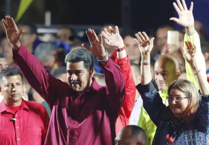 Nicolás Maduro fue reelecto como presidente para un periodo de seis años más . AP