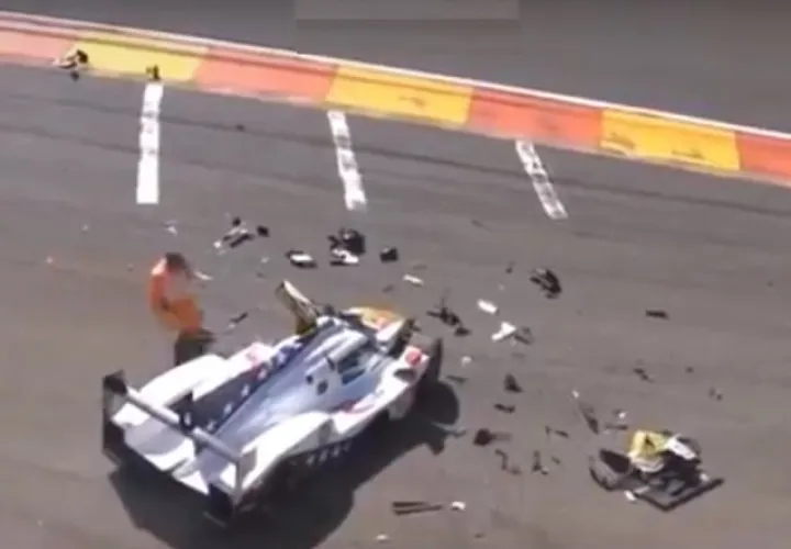 Así quedó el vehículo que piloteaba Pietro Fittipaldi. Foto Captura