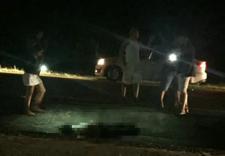 Lugar, donde falleció el motorizado. @TraficoCPanama