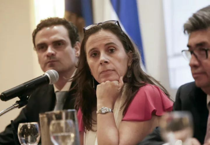 Miembros de la CIDH en conferencia de prensa rinden su informe sobre la situación en Nicaragua. Foto/AP
