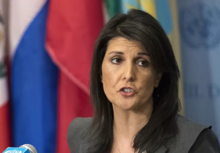 Embajadora estadounidense ante la ONU, Nikki Haley. AP