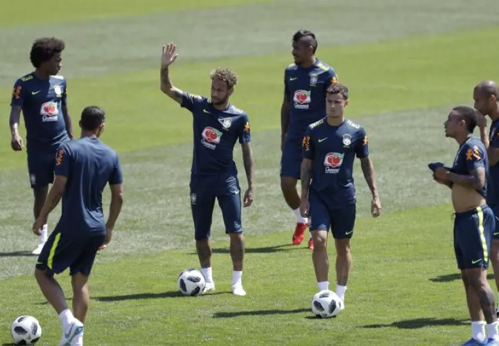 Entrenamientos de la selección brasileña. Foto AP