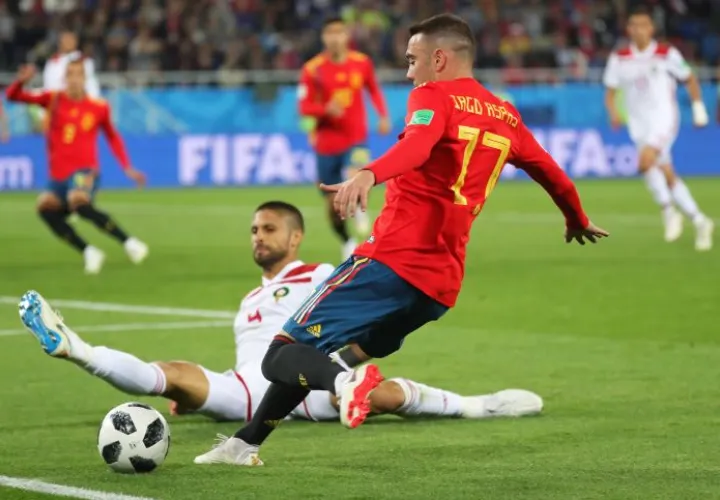 Iago Aspas anotó el segundo gol de España. Foto AP