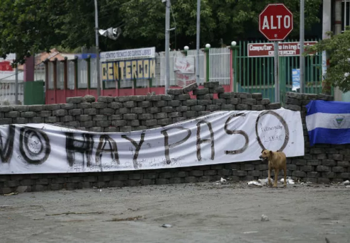 Las calles de Nicaragua están repletas de barricadas. 