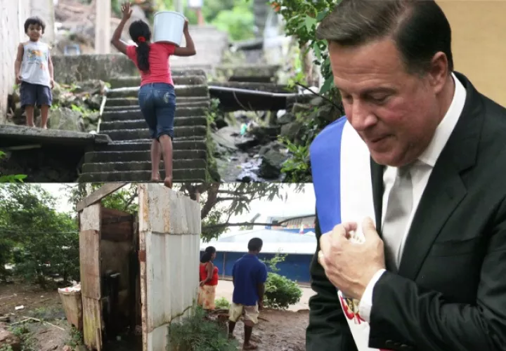 En 2014, Juan Carlos Varela prometió acabar con las letrinas en más de 300 mil hogares y  brindar agua potable al 100%, temas que siguen pendientes. /Foto Archivo 