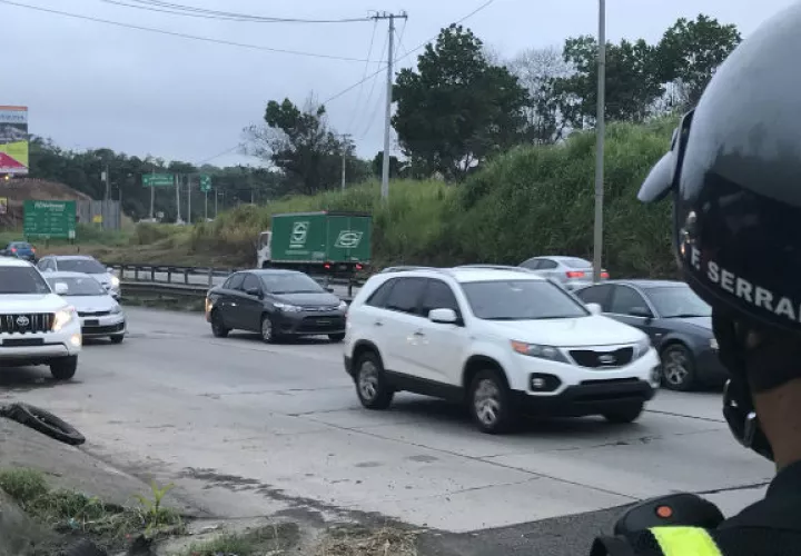 Inspectores de la ATTT en el área. @ATTTPanama