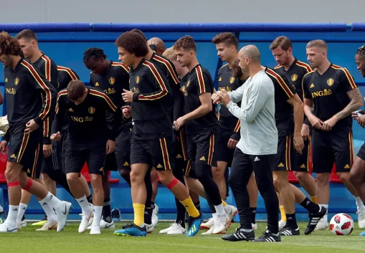 Entrenamiento de la selección belga. Foto EFE