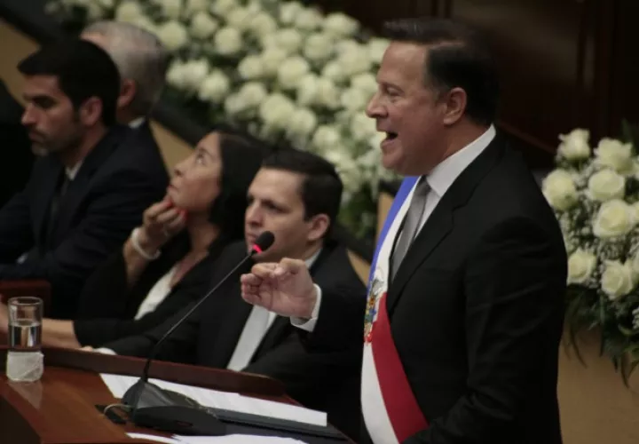 El presidente Juan Carlos Varela es cuestionado por su discurso, tras cuatro años de gestión. Víctor Arosemena