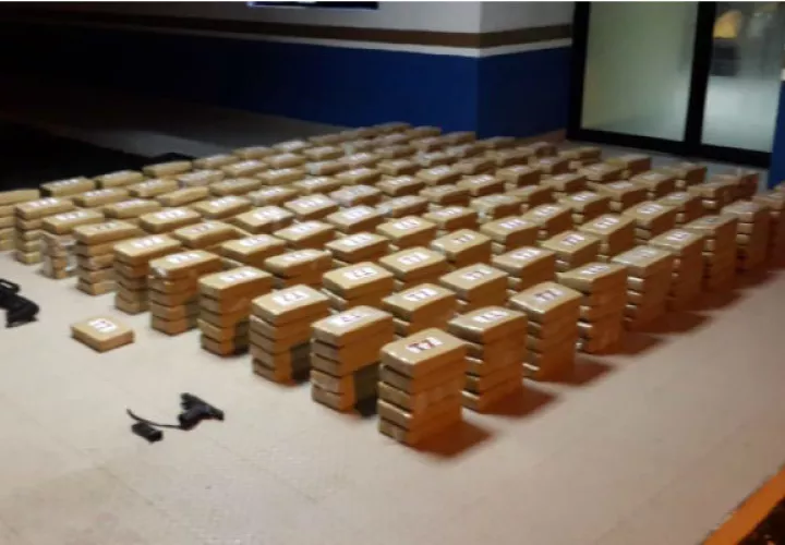 La droga fue hallada en una embarcación. 