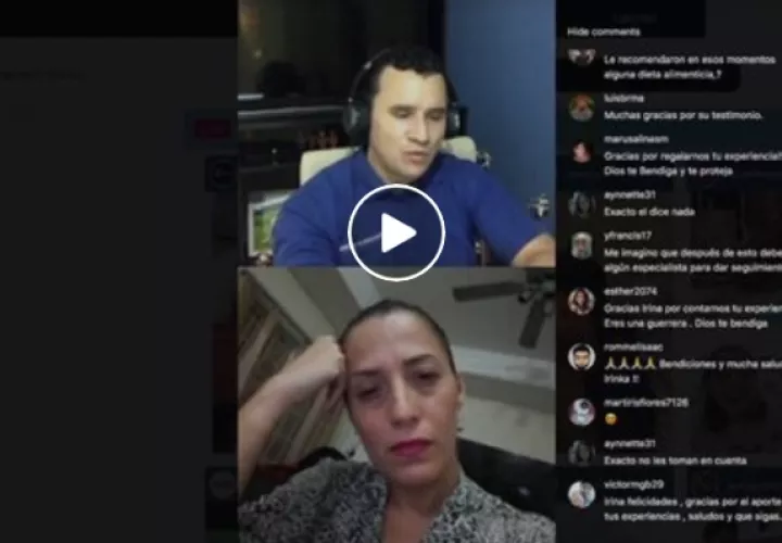 Dallys, paciente positivo para coronavirus, conversa en vivo por Instagram. 
