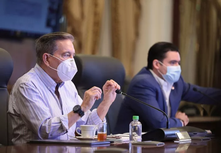 El presidente de la República, Laurentino Cortizo, y el vicepresidente José Gabriel Carrizo encabezaron la reunión. 