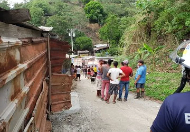 Deslizamiento de tierra en Villa María. 