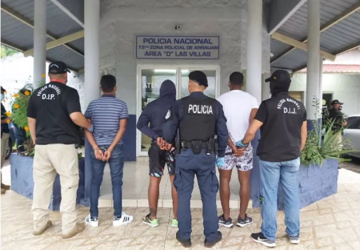 Detenidos por casos de homicidio en el distrito de Arraiján. Foto: Eric A. Montenegro.