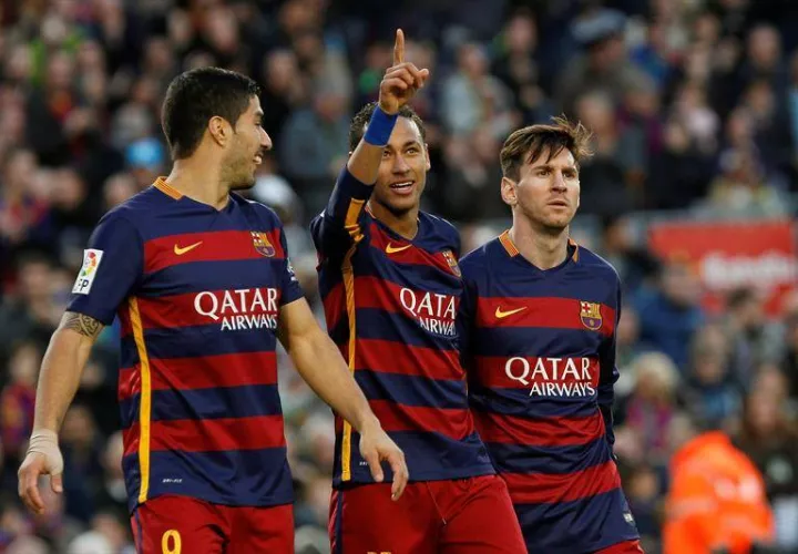 Suárez, Neymar y Messi. Foto:EFE
