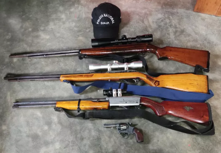 Las armas de fuego no tenían permisos. Foto: José Vásquez.
