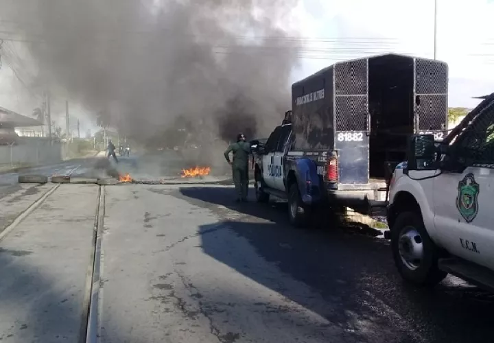 En el sector de la Verbena, también hubo cierre de calles.