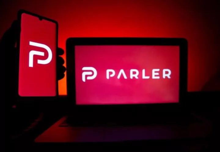Logo de la red social Parler.