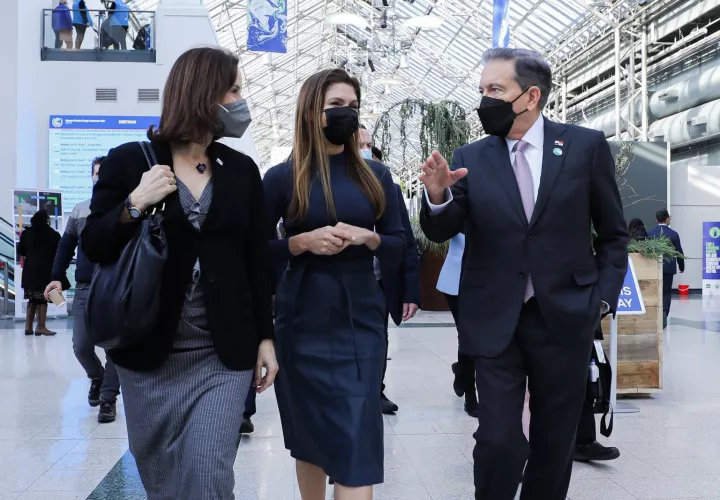 El presidente Laurentino Cortizo durante su participación en diferentes eventos en Escocia. 
