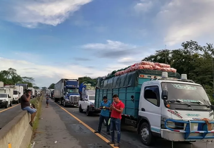 El cierre de vías en el oriente chiricano tiene más de dos semanas afectando a los productores. Foto. José Vásquez