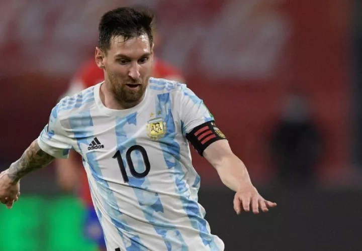 Leo Messi, capitán de Argentina. Foto:EFE