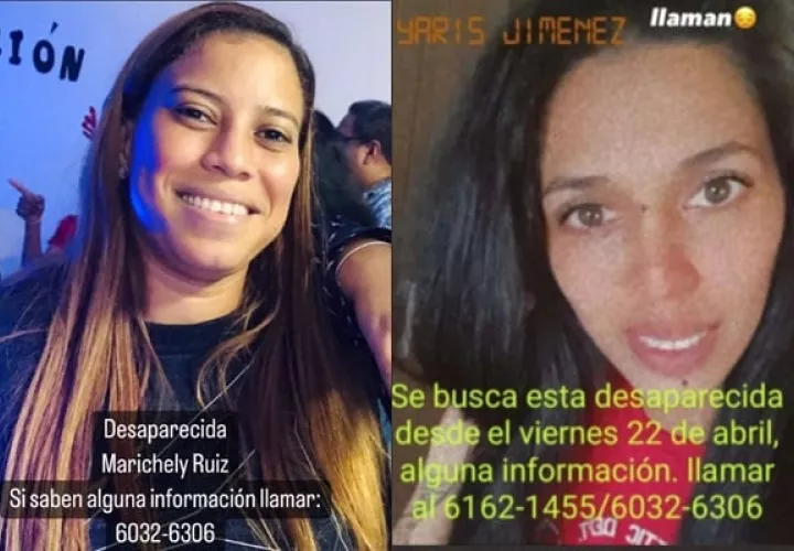 En su momento, Marichely Ruíz y Yaris Jiménez fueron buscadas como desaparecidas. Archivo. 