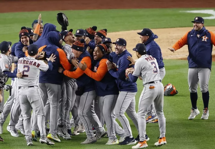 Jugadores de los Astros de Houston. Foto:EFE