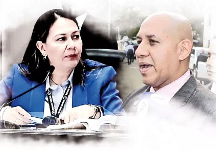 Jueza Baloisa Marquínez y fiscal Emeldo Márquez. Ilustración de Epasa