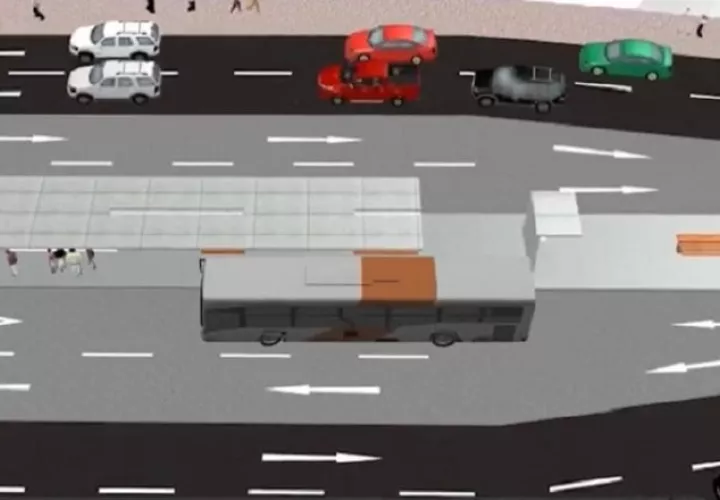 Animación de como quedaría la ampliación de la Vía España, la cual también fue impulsada por la empresa estatal MiBus. Foto: Archivo