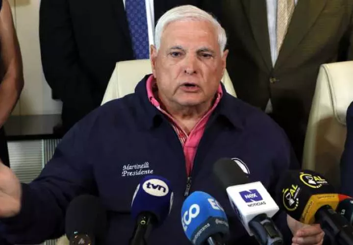 Ricardo Martinelli, candidato presidencial por los partidos Realizando Metas y Alianza. Víctor Arosemena