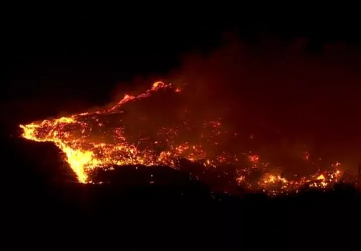 Incendio en Cerro Patacón. 