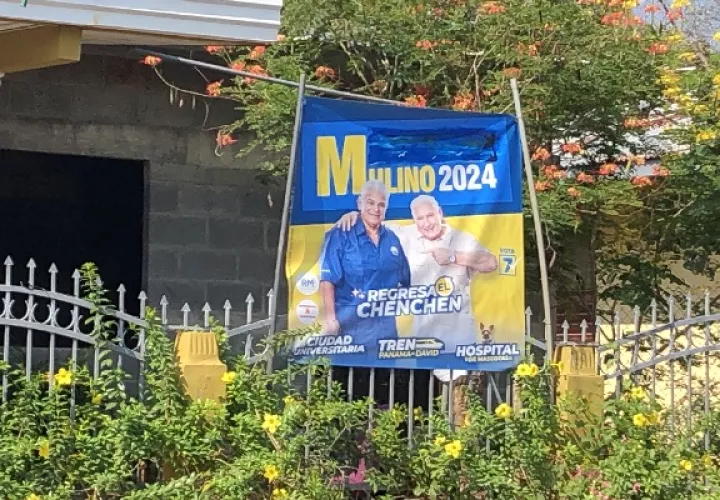 El Tribunal Electoral, se mantienen en una gira de remoción de propaganda electoral en todo el país, que no cumpla con las regulaciones electorales o esté colocada en sitios públicos. Foto. Thays Domínguez