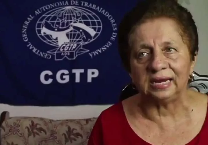 Nelva Reyes, dirigente de la Central General Autónoma de Trabajadores. Archivo.