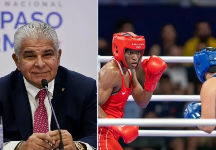 El mandatario José Raúl Mulino y Atheyna Bylon durante su participación. Fotos: Instagram/Comité Olímpico de Panamá