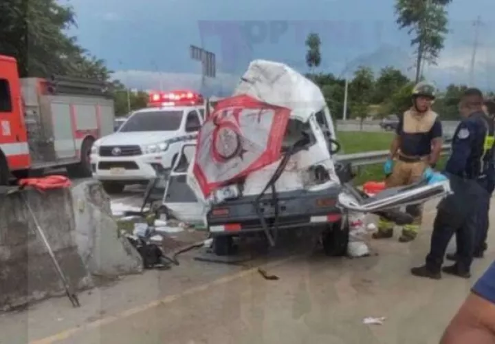 Escena del fatal accidente de tránsito. Foto: Cortesía